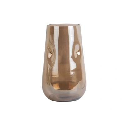 Afbeelding van Present Time Vaas Luster Organic Large Chocoladebruin