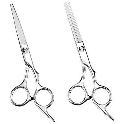 Afbeelding van Uootach 2 stuks kapselschaar, ultrascherpe en nauwkeurige stylingschaar, professionele kappersschaar van roestvrij staal, voor dunner worden vormen