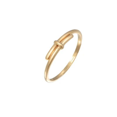Afbeelding van Elli Wickel Design Basic Ring goldcoloured, Dames, Maat: 54, Gold coloured