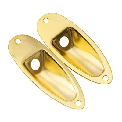 Afbeelding van Musiclily Boat Type ST stijl Jack Plate voor Stratocaster Elektrische Gitaar, Goud(2 Stuks)