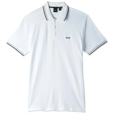 Afbeelding van Hugo Boss Paddy poloshirt met korte mouwen voor heren wit M