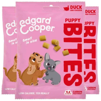 Afbeelding van 3x Edgard&amp;Cooper Puppy Bite S Eend&amp;Kip 50 gr