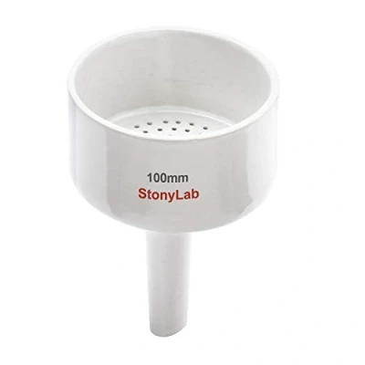 Afbeelding van stonylab Porselein Buchner Trechter 100 mm, Filter OD 10 cm ID 9.2 voor Laboratorium