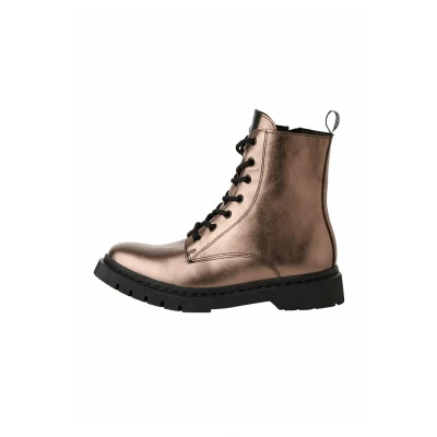 Afbeelding van Tamaris Enkellaarsjes met plateauzool, Dames, Maat: 36, Bronce Leer/ synthetisch