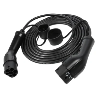 Afbeelding van laadkabel Type 2 16A 3 Fase 11 kW 5 meter Mennekes aansluiting auto Inclusief tas
