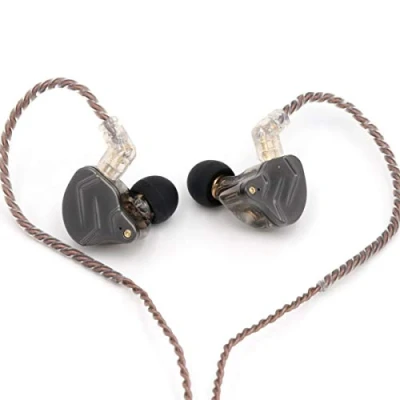 Afbeelding van Linsoul KZ ZSN Pro Dual Driver 1BA+1DD hybride metalen oortelefoon HIFI in ear monitor met afneembare 2 pins kabel, Zin legering paneel (met microfoon, zwart)