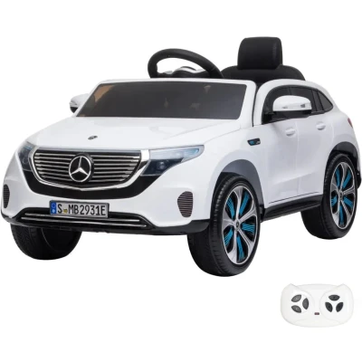 Afbeelding van Mercedes Elektrische Kinderauto EQC Wit Krachtige Accu Op Afstand Bestuurbaar Veilig Voor Kinderen