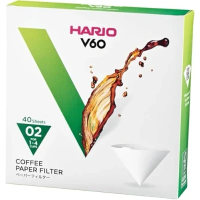 Afbeelding van Hario V60 Filters 02 White VCF 40W (40 Stuks)