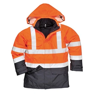 Afbeelding van Portwest Bizflame Regen Hi Vis Multi Beschermend Jack Size: L, Colour: Oranje/marine, S779ONRL