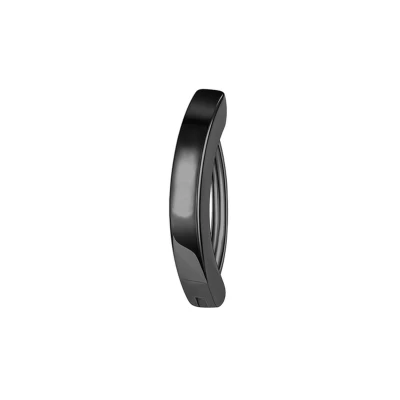 Afbeelding van Piercing ovaal strak design zwart 12mm