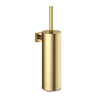 Afbeelding van HotBath Gal WC borstelgarnituur wandmodel Geborsteld Messing PVD GLA11BBP