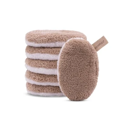 Afbeelding van waschies Wasbare make up en reinigingspads herbruikbaar, diep reinigen met water, huidvriendelijk, hypoallergeen, super soft &quot;Gold Edition&quot; set van 6