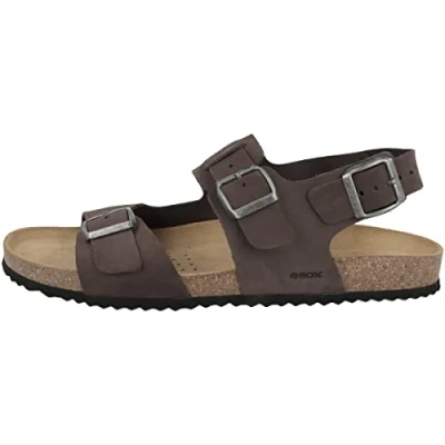 Afbeelding van Geox U Ghita Outdoorsandalen, Heren, Maat: 46, Black Leer
