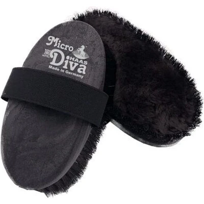 Afbeelding van Haas Glansborstel hoofdborstel Micro Diva lamsvel, paardenhaar band 140 x 65 mm
