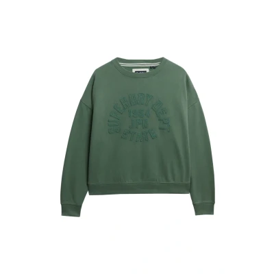 Afbeelding van Superdry Essentials Tonal Applique CREW Sweater, Dames, Maat: 40, Laurel khaki