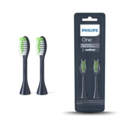 Afbeelding van Philips One opzetborstel voor elektrische tandenborstel Set van 2 Kleur marineblauw (BH1022/04)