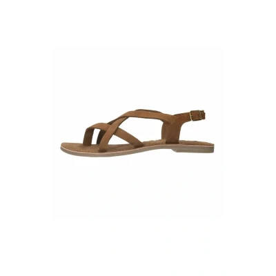 Afbeelding van Sacha Bruine Dames Platte Sandalen (Maat 36, Suède)