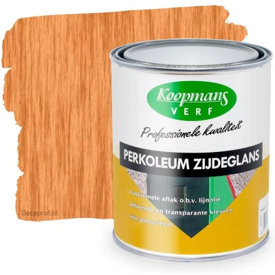 Afbeelding van Koopmans Perkoleum Zijdeglans Transparant 0,75 ltr 213 teak Buitengevel &amp; Tuin