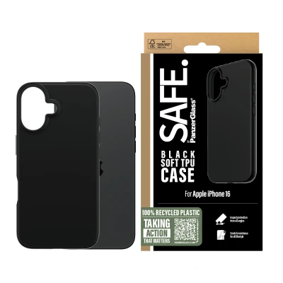 Afbeelding van PanzerGlass SAFE by PG TPU Case 2024 6.1Inch Blk, Hoes, Apple, Apple