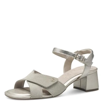 Afbeelding van Tamaris Comfort Sandalen, Dames, Maat: 38, Gold comb Leer/ synthetisch