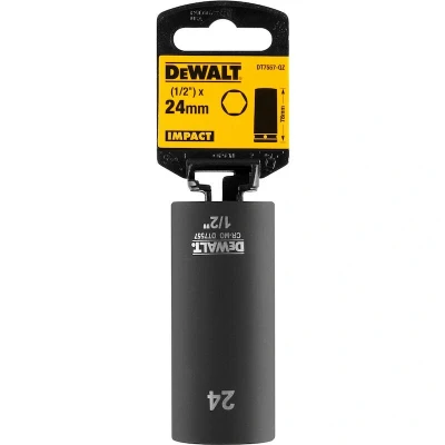 Afbeelding van DeWalt Accessoires Impact dop 24mm 1/2&quot; (Lang 78mm) DT7557 QZ