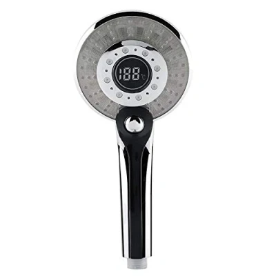 Afbeelding van LED Douchekop, 3 sproeien Modus Digitale Display Handheld Douchekop met kleuren Temperatuurregeling Licht