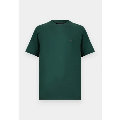 Afbeelding van Tommy Hilfiger Seasonal Solid TEE Tshirt basic, Heren, Maat: XS, Ornamental green