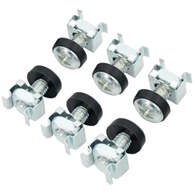 Afbeelding van BIGtec 20 x kooimoeren montageschroeven set M6 montageset voor 10&quot; en 19&quot; kasten, netschroeven, rek,
