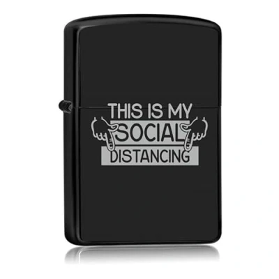Afbeelding van Aansteker Zwart This Is My Social Distancing