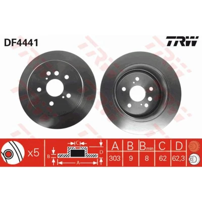 Afbeelding van Trw Remschijf DF4441