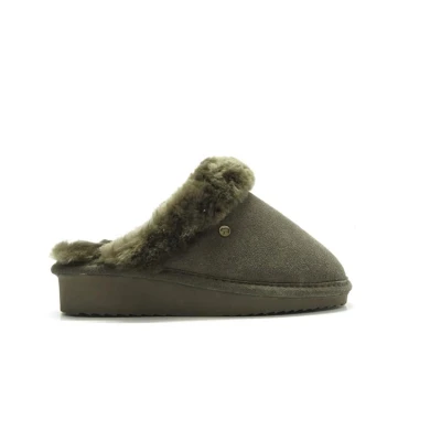 Afbeelding van Warmbat Australia Alice Pantoffels, Dames, Maat: 40, Dark brown Veloursleer