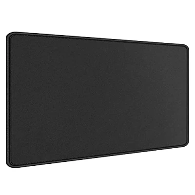 Afbeelding van Hosimoln Gaming muismat, grote afmetingen 70 x 30 cm, dikte 3 mm, antislip en waterdichte computermuismat met genaaide randen voor games/kantoor/thuis, zwart