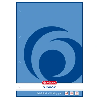 Afbeelding van Herlitz, Notitieboekje + schrijfblok, Briefpapier x.boek DIN A4 gelinieerd (A4, Rijen, Geen binding)