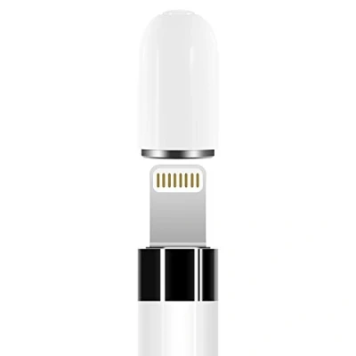 Afbeelding van iMangoo Pencil Cap, 2 stuks iPencil vervanging magneetsluiting Gebruik voor back up beschermdeksel Bescherm de laadpoort wit Ersatzkappe
