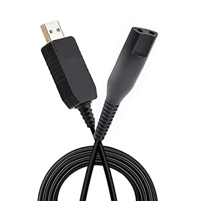 Afbeelding van Hincore 12v USB netsnoer vervangen voor Braun elektronische scheerapparaatadapter, compatibel met serie 1 3 5 7 9, 310s 300 300s 310 3040s 9000 9290cc 9090cc 9095cc 9293s