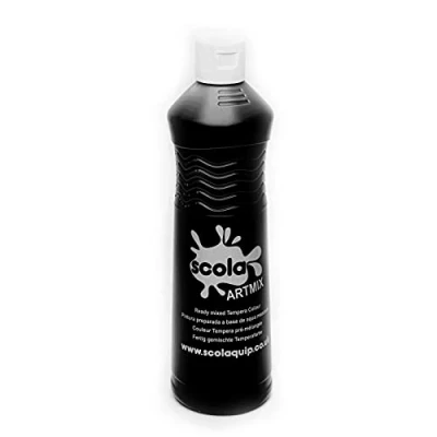 Afbeelding van SCOLAQUIP Scola Artmix zwart klaar gemengd wasbaar verf geschilderd 600 ml