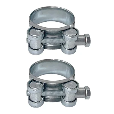 Afbeelding van Diforma (Pack van 2 stuks) Pijp 40 43 mm Sterke Versterkte Pijpklemmen, Gegalvaniseerde Stalen Buis Slangklem Bevestigingsmiddelen (2 stuks, mm)