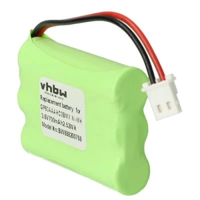 Afbeelding van vhbw Accu compatibel met Motorola MBP481, MBP482, MBP483 babyfoon Babytalker (700mAh, 3,6V, NiMH)