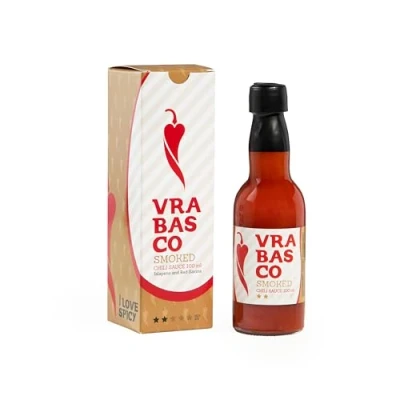 Afbeelding van I LOVE SPICY Vrabasco Smoked 100ml Gefermenteerde Hot Chili Sauce met Portugal en Red Savina Peppers 80%, Heetheid 2/5