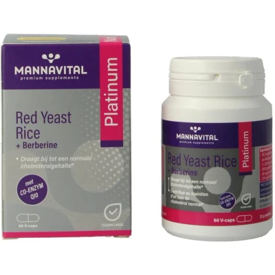 Afbeelding van Red Yeast Rice + Berberine Platinum bio 60 pcs.