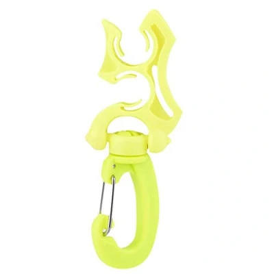 Afbeelding van Keenso Dubbele duikslanghouder met clip, clip regulator haak voor duiken (geel)