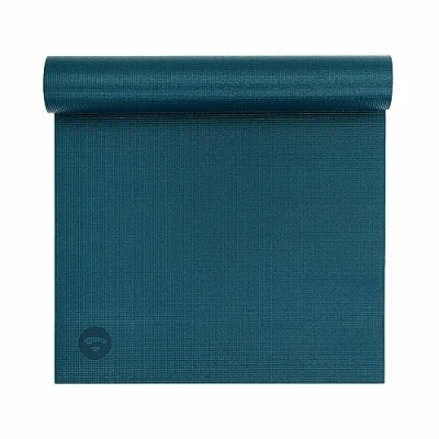 Afbeelding van Bodhi Yogamat ASANA van pvc, vrij schadelijke stoffen, antislip en wasbaar, perfect voor beginners, oefenmat fitness, pilates gymnastiek, 183 x 60 4 mm, petrol