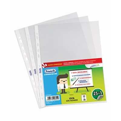 Afbeelding van Favorit 400083625 sheet protector 220 x 300 mm Polypropyleen (PP) 26 stuk(s)