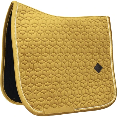 Afbeelding van Kentucky Zadeldekje Velvet Dressuur Mustard Cob