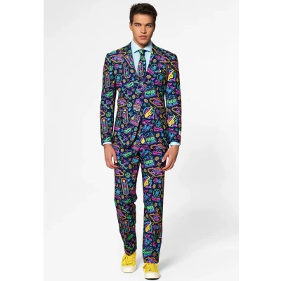 Afbeelding van Opposuits MR Vegas Kostuum, Heren, Maat: 52, Navy