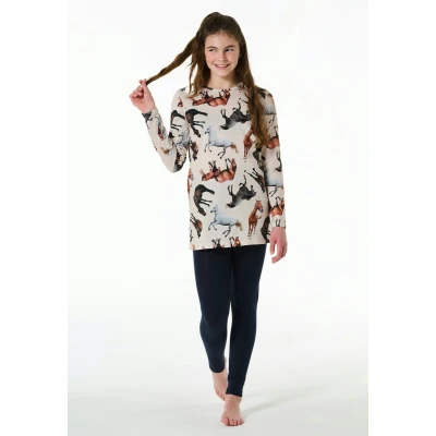 Afbeelding van Schiesser Horse World SET Pyjama voor kinderen, Maat: 116, Off white