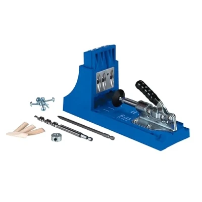 Afbeelding van KREG Jig K4 Startset ( ) Compleet timmerverbindingssysteem van hout met boormal K4, stappenboor, bit, schroeven en pluggen