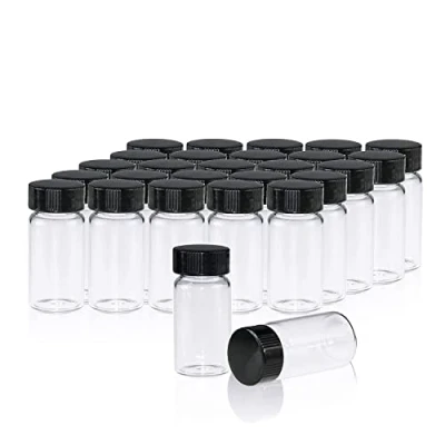 Afbeelding van ALWSCI monsterflesjes van 20 ml, stuks met schroefdop, PE Liner monstercontainer, laboratoriumflesjes voor vloeistof, monsterneming