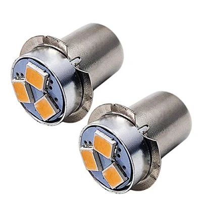 Afbeelding van Ruiandsion 2 stks P13.5S LED Lamp 18 V Warm Wit 2835 3SMD Chips Upgrade voor Zaklampen Torch Lights, Niet Polariteit