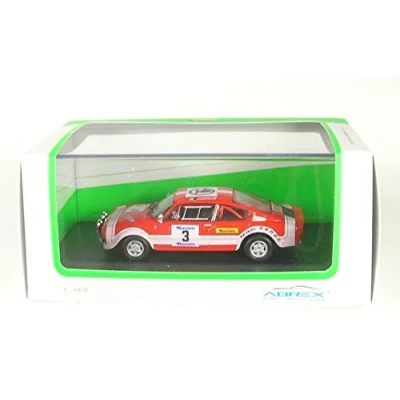 Afbeelding van de 1:43 Diecast modelauto van Skoda 200RS # 3 Barum Rally 1974.De rijders waren J. Sedivy en Janecek.De fabrikant het schaalmodel is Abrex.Dit model alleen online beschikbaar.
